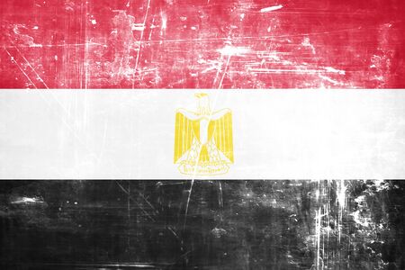 Egypt flag with some soft highlights and foldsの写真素材