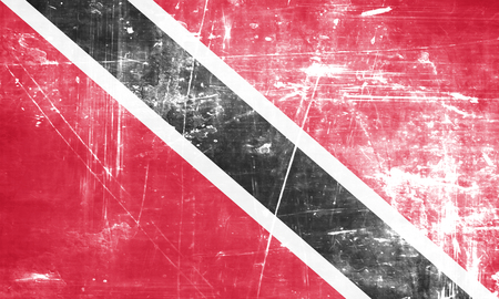 trinidad flag with some soft highlights and foldsの写真素材