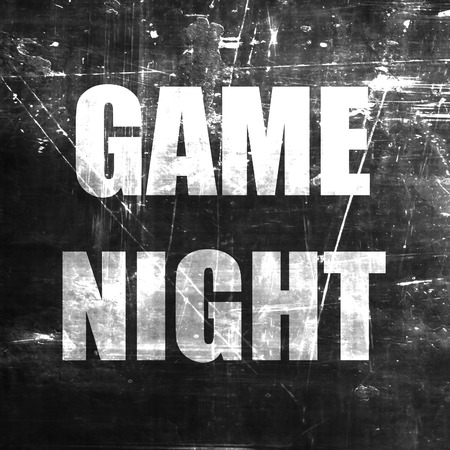 Game night sign with some smooth lines and highlightsの写真素材