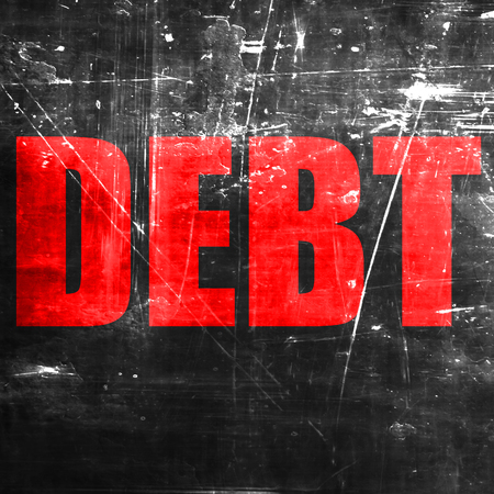 Debt sign with some smooth lines and highlightsの写真素材