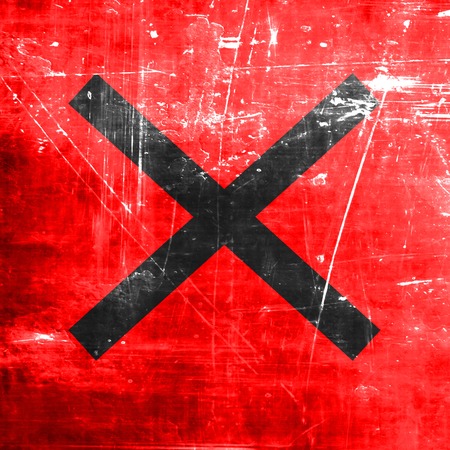 Rejection sign with smooth lines and vivid colorsの写真素材