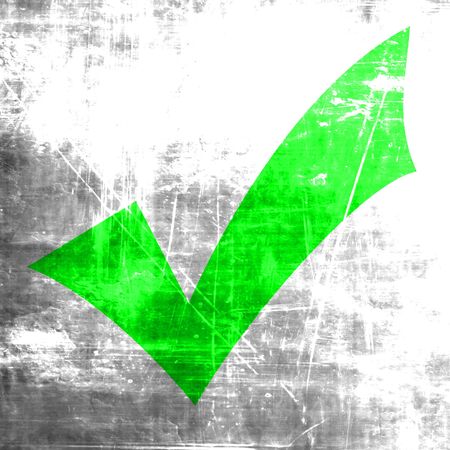 Approved tick with smooth lines and vivid colorsの写真素材