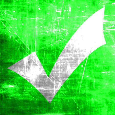 Approved tick with smooth lines and vivid colorsの写真素材