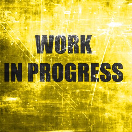 Work in progress sign with some vivid colorsの写真素材