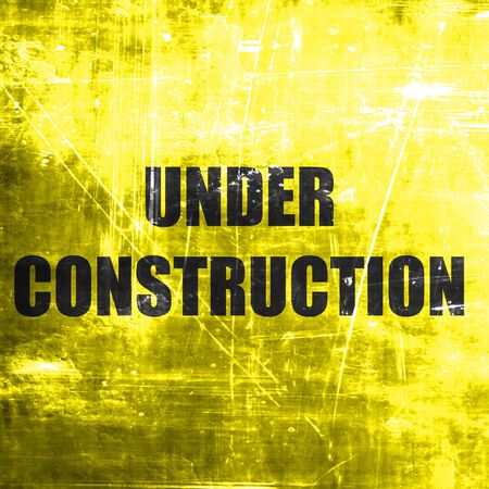 Under construction sign with some vivid colorsの写真素材