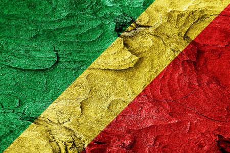 Congo flag with some soft highlights and foldsの写真素材
