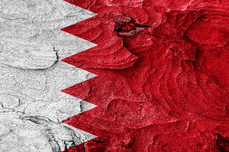Bahrain flag with some soft highlights and foldsの写真素材
