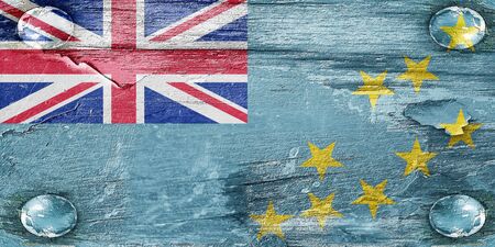 Tuvalu flag with some soft highlights and foldsの写真素材