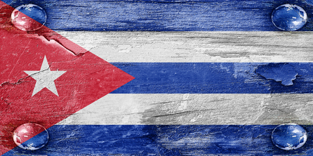 Cuba flag with some soft highlights and foldsの写真素材