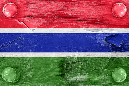 Gambia flag with some soft highlights and foldsの写真素材