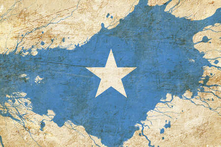 Somalia flag with some soft highlights and foldsの写真素材
