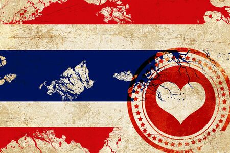 Thailand flag with some soft highlights and foldsの写真素材