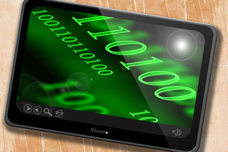 bits and bytes on a green background