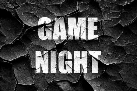 Grunge cracked Game night sign with some smooth lines and highlightsの写真素材