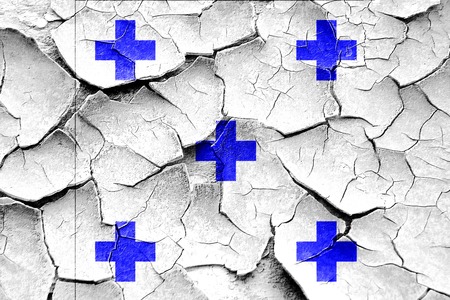 Grunge cracked Signal flag with some soft shades and highlightsの写真素材