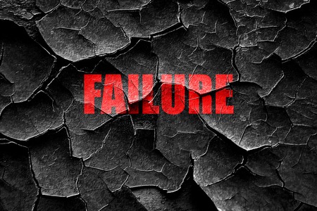 Grunge cracked Failure sign with some smooth lines and highlights