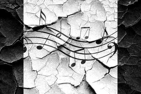 Grunge cracked Music note background with some soft smooth linesの写真素材