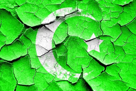 Grunge cracked Islam faith symbol with some soft flowing lines