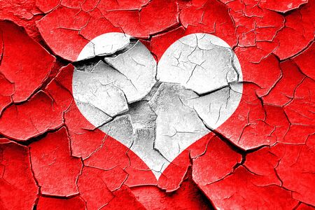 Grunge cracked Hearts love background with some soft flowing linesの写真素材