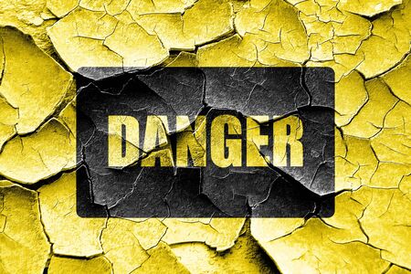 Grunge cracked Empty warning sign with space for your own text