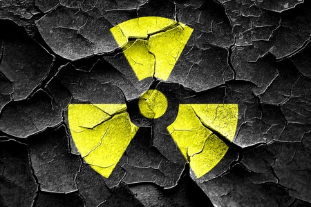 Grunge cracked Nuclear danger background on a grunge background