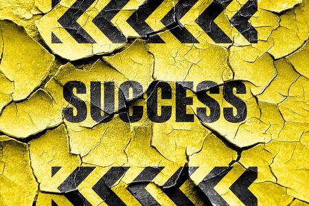 Grunge cracked Success sign with smooth lines and some highlightsの写真素材