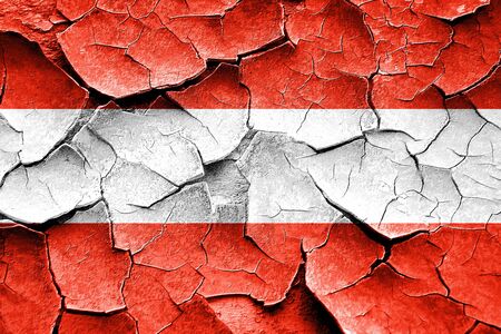 Grunge Austrian flag with some cracks and vintage lookの写真素材