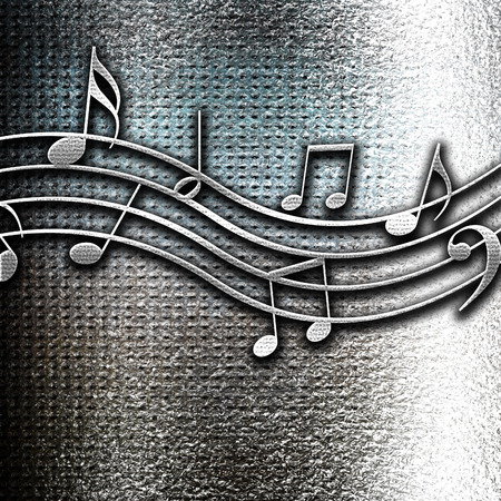 Grunge metal Music note background with some soft smooth linesの写真素材
