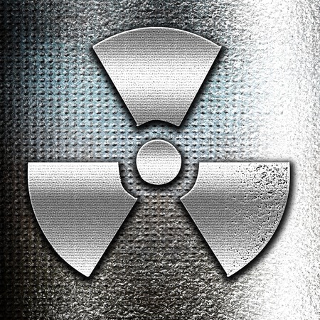 Grunge metal Nuclear danger background on a grunge backgroundの写真素材
