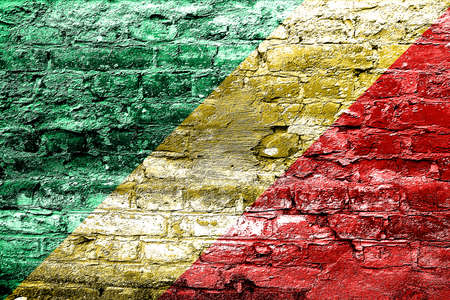 Congo flag with some soft highlights and foldsの写真素材