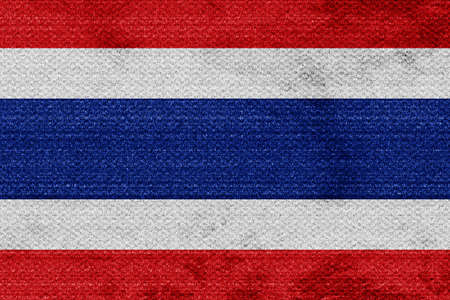 Thailand flag with some soft highlights and foldsの写真素材