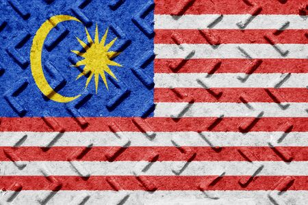 Malaysia flag with some soft highlights and foldsの写真素材