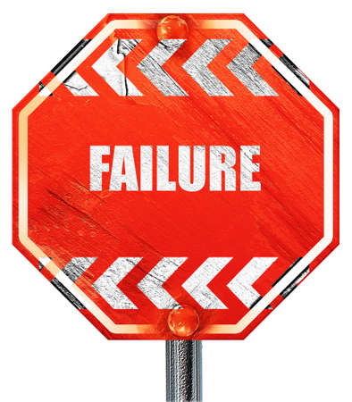 Failure sign with some smooth lines and highlights, 3D rendering, a red stop sign