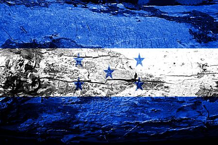 Honduras flag with grunge textureの写真素材