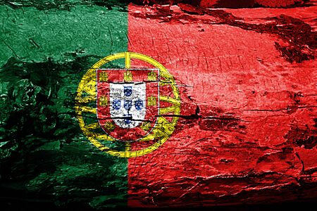 Portugal flag with grunge textureの写真素材