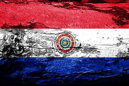 Paraguay flag with grunge textureの写真素材