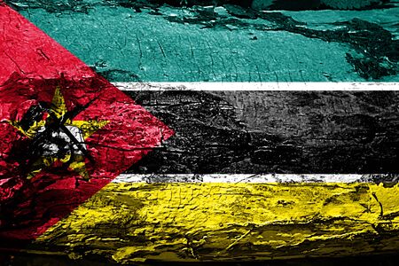 Mozambique flag with grunge textureの写真素材