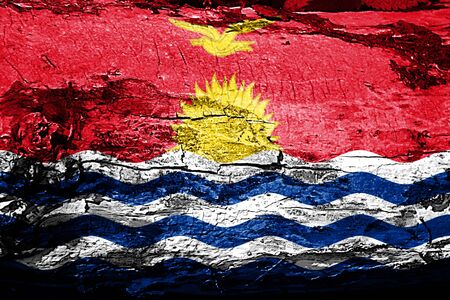 Kiribati flag with grunge textureの写真素材