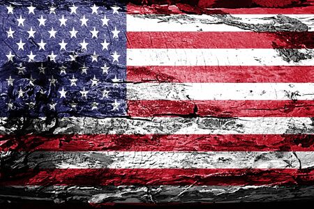 America flag with grunge texture