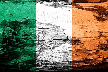 Ireland flag with grunge textureの写真素材