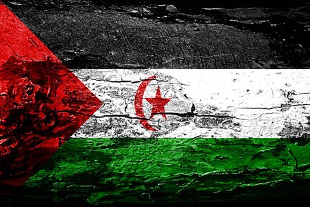 Western sahara flag with grunge textureの写真素材