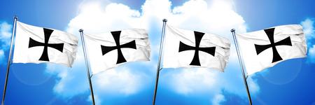 Teutonic knights flag, 3D renderingの写真素材