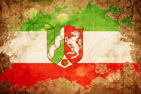 Vintage Nordrhein westfalen, north rhine flagの写真素材