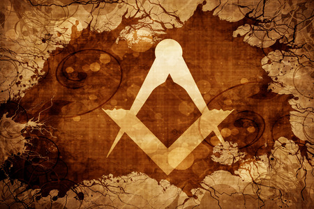 Grunge vintage freemason symbolの写真素材