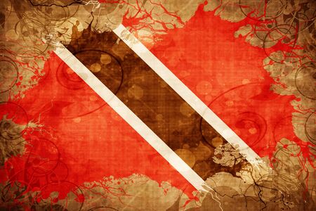 Grunge vintage Trinidad and tobago flagの写真素材