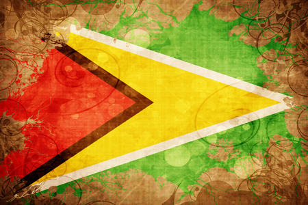 Grunge vintage Guyana flagの写真素材