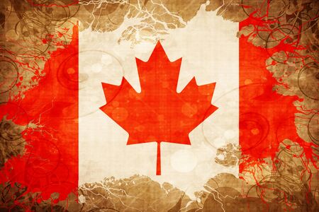 Grunge vintage Canada flagの写真素材