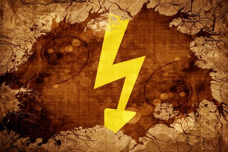 Grunge vintage High voltage signの写真素材