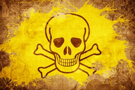 Grunge vintage Poison sign backgroundの写真素材