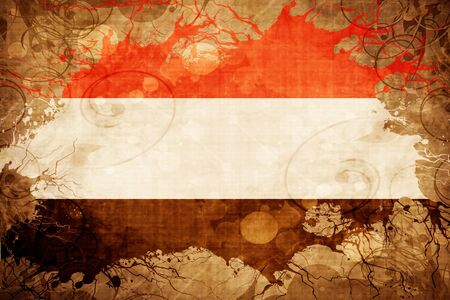 Grunge vintage Yemen flagの写真素材